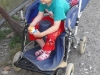 Xenia in haar buggy
